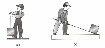 Ответы физика силы 7 класс. Легкий рычаг. Рисунок рычаг грузом. Рисунок рычага рабочий поднимает плиту. Нарисовать предмет с помощью которого поднимают груз.